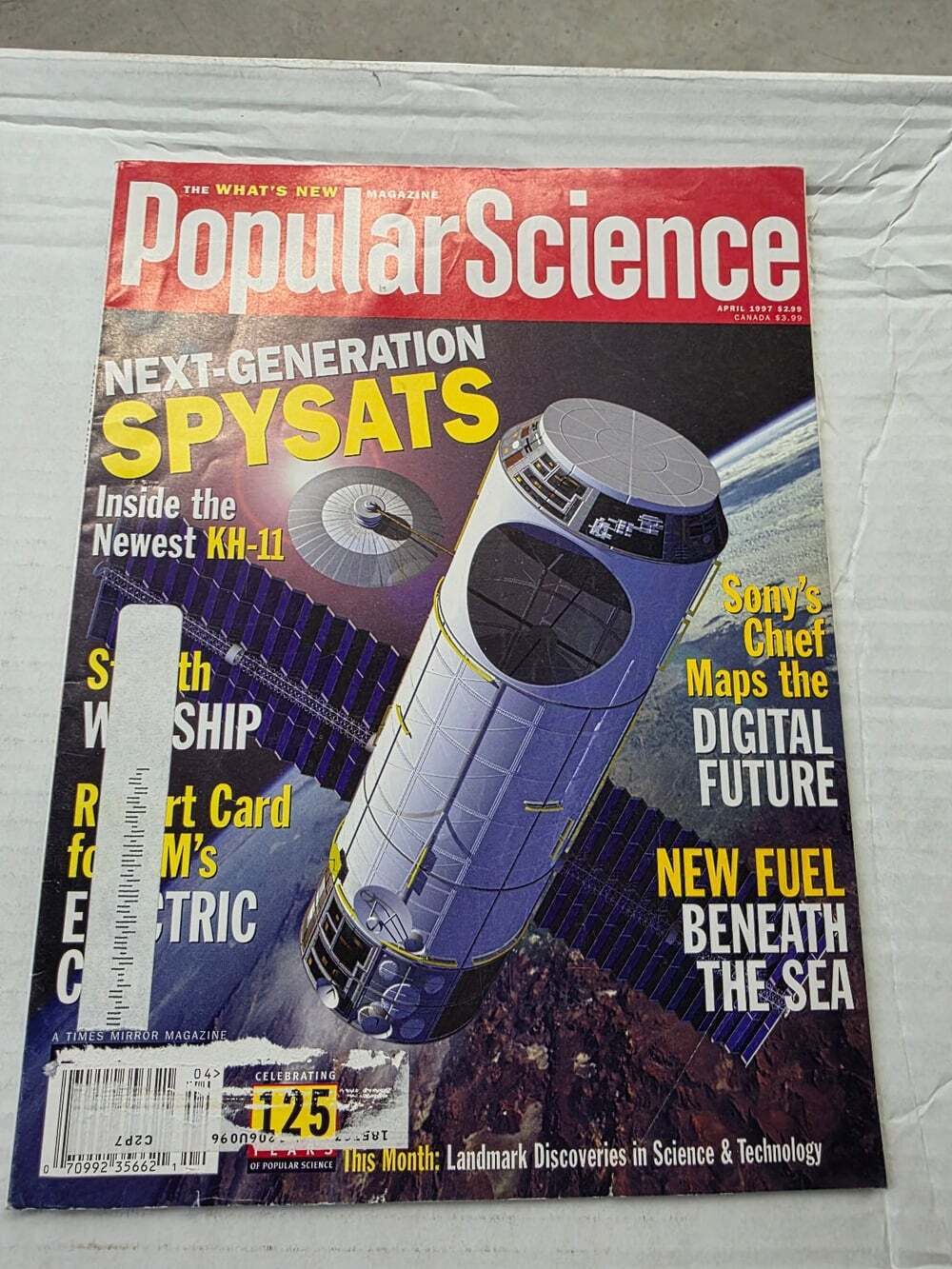 Popular Science April 1997 SPYSATS Digital Future Magazine Technology